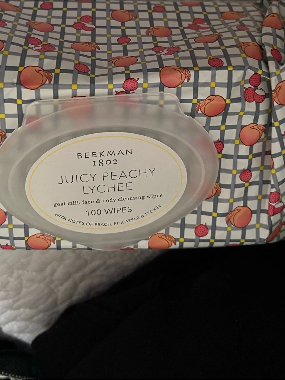 Beekman 1802 Juicy Peachy Lychee Cleansing 100 NWipes - Peach, Pink, White, NWOT
